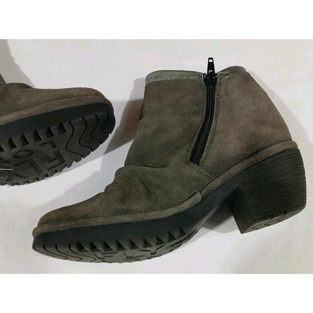 Fly London Wynn Block Heel Ankle Boots Booties Size 38 7.5 8 Brown Suede Zip - Picture 7 of 10